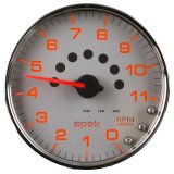 Autometer Spek-Pro Gauge Tachometer 5in 11K Rpm W/Shift Light & Peak Mem Silver/Chrome thumbnail 6