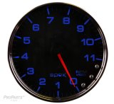 Autometer Spek-Pro Gauge Tachometer 5in 11K Rpm W/Shift Light & Peak Mem Black/Chrome thumbnail 2