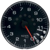Autometer Spek-Pro Gauge Tachometer 5in 11K Rpm W/Shift Light & Peak Mem Black/Chrome thumbnail 3