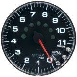 Autometer Spek-Pro Gauge Tachometer 5in 11K Rpm W/Shift Light & Peak Mem Black/Chrome thumbnail 5