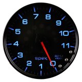 Autometer Spek-Pro Gauge Tachometer 5in 11K Rpm W/Shift Light & Peak Mem Black/Black thumbnail 2