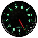 Autometer Spek-Pro Gauge Tachometer 5in 11K Rpm W/Shift Light & Peak Mem Black/Black thumbnail 8