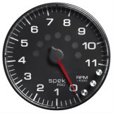 Autometer Spek-Pro Gauge Tachometer 5in 11K Rpm W/Shift Light & Peak Mem Black/Black thumbnail 3