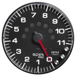 Autometer Spek-Pro Gauge Tachometer 5in 11K Rpm W/Shift Light & Peak Mem Black/Black thumbnail 6