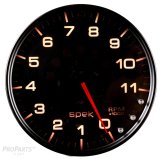 Autometer Spek-Pro Gauge Tachometer 5in 11K Rpm W/Shift Light & Peak Mem Black/Smoke/Black thumbnail 2