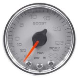 Autometer Spek-Pro Gauge Vac/Boost 2 1/16in 30Inhg-30psi Stepper Motor W/Peak & WarnSilver/Chrome thumbnail 6
