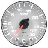 Autometer Spek-Pro Gauge Vac/Boost 2 1/16in 30Inhg-30psi Stepper Motor W/Peak & WarnSilver/Chrome thumbnail 2