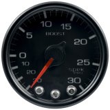 Autometer Spek-Pro Gauge Vac/Boost 2 1/16in 30Inhg-30psi Stepper Motor W/Peak & Warn Black/Black thumbnail 2