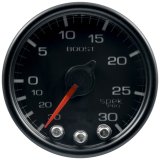 Autometer Spek-Pro Gauge Vac/Boost 2 1/16in 30Inhg-30psi Stepper Motor W/Peak & Warn Black/Black thumbnail 3