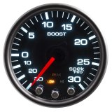 Autometer Spek-Pro Gauge Vac/Boost 2 1/16in 30Inhg-30psi Stepper Motor Peak & Warn Black/Smoke/Black thumbnail 4