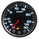 Autometer Spek-Pro Gauge Vac/Boost 2 1/16in 30Inhg-30psi Stepper Motor Peak & Warn Black/Smoke/Black thumbnail 8