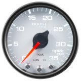 Autometer Spek-Pro Gauge Boost 2 1/16in 35psi Stepper Motor W/Peak & Warn White/Black thumbnail 7