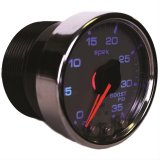 Autometer Spek-Pro Gauge Boost 2 1/16in 35psi Stepper Motor W/Peak & Warn Silver/Chrome thumbnail 2