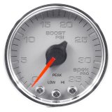Autometer Spek-Pro Gauge Boost 2 1/16in 35psi Stepper Motor W/Peak & Warn Silver/Chrome thumbnail 5