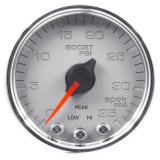 Autometer Spek-Pro Gauge Boost 2 1/16in 35psi Stepper Motor W/Peak & Warn Silver/Chrome thumbnail 8