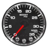 Autometer Spek-Pro Gauge Boost 2 1/16in 35psi Stepper Motor W/Peak & Warn Black/Chrome thumbnail 2