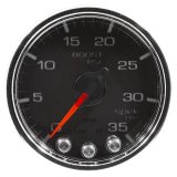 Autometer Spek-Pro Gauge Boost 2 1/16in 35psi Stepper Motor W/Peak & Warn Black/Chrome thumbnail 4