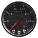 Autometer Spek-Pro Gauge Boost 2 1/16in 35psi Stepper Motor W/Peak & Warn Black/Black thumbnail 2