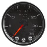Autometer Spek-Pro Gauge Boost 2 1/16in 35psi Stepper Motor W/Peak & Warn Black/Black thumbnail 7