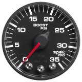 Autometer Spek-Pro Gauge Boost 2 1/16in 35psi Stepper Motor W/Peak & Warn Black/Black thumbnail 3