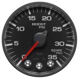 Autometer Spek-Pro Gauge Boost 2 1/16in 35psi Stepper Motor W/Peak & Warn Black/Black thumbnail 4