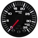 Autometer Spek-Pro Gauge Boost 2 1/16in 35psi Stepper Motor W/Peak & Warn Black/Black thumbnail 6