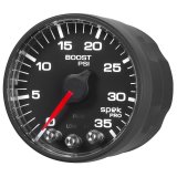 Autometer Spek-Pro Gauge Boost 2 1/16in 35psi Stepper Motor W/Peak & Warn Black/Black thumbnail 7