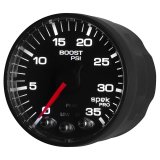 Autometer Spek-Pro Gauge Boost 2 1/16in 35psi Stepper Motor W/Peak & Warn Black/Black thumbnail 8