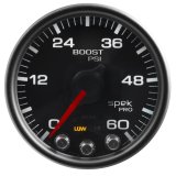 Autometer Spek-Pro Gauge Boost 2 1/16in 60psi Stepper Motor W/Peak & Warn Blk/Black thumbnail 4
