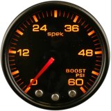 Autometer Spek-Pro Gauge Boost 2 1/16in 60psi Stepper Motor W/Peak & Warn Blk/Smoke/Black thumbnail 1