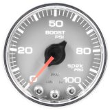 Autometer Spek-Pro Gauge Boost 2 1/16in 100psi Stepper Motor W/Peak & Warn Slvr/Chrm thumbnail 3
