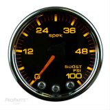 Autometer Spek-Pro Gauge Boost 2 1/16in 100psi Stepper Motor W/Peak & Warn Blk/Chrm thumbnail 1
