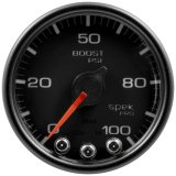 Autometer Spek-Pro Gauge Boost 2 1/16in 100psi Stepper Motor W/Peak & Warn Blk/Blk thumbnail 2