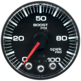 Autometer Spek-Pro Gauge Boost 2 1/16in 100psi Stepper Motor W/Peak & Warn Blk/Blk thumbnail 1