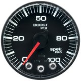 Autometer Spek-Pro Gauge Boost 2 1/16in 100psi Stepper Motor W/Peak & Warn Blk/Blk thumbnail 4