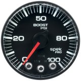Autometer Spek-Pro Gauge Boost 2 1/16in 100psi Stepper Motor W/Peak & Warn Blk/Blk thumbnail 7