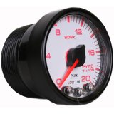 Autometer Spek-Pro Gauge Pyro. (Egt) 2 1/16in 2000f Stepper Motor W/Peak & Warn Wht/Blk thumbnail 2