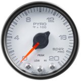 Autometer Spek-Pro Gauge Pyro. (Egt) 2 1/16in 2000f Stepper Motor W/Peak & Warn Wht/Blk thumbnail 5