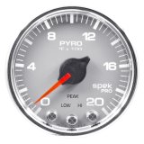 Autometer Spek-Pro Gauge Pyro. (Egt) 2 1/16in 2000f Stepper Motor W/Peak & Warn Slvr/Chrm thumbnail 5