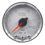 Autometer Spek-Pro Gauge Pyro. (Egt) 2 1/16in 2000f Stepper Motor W/Peak & Warn Slvr/Chrm thumbnail 6