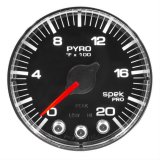 Autometer Spek-Pro Gauge Pyro. (Egt) 2 1/16in 2000f Stepper Motor W/Peak & Warn Blk/Chrm thumbnail 1