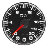Autometer Spek-Pro Gauge Pyro. (Egt) 2 1/16in 2000f Stepper Motor W/Peak & Warn Blk/Chrm thumbnail 4