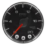 Autometer Spek-Pro Gauge Pyro. (Egt) 2 1/16in 2000f Stepper Motor W/Peak & Warn Blk/Chrm thumbnail 5