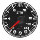Autometer Spek-Pro Gauge Pyro. (Egt) 2 1/16in 2000f Stepper Motor W/Peak & Warn Blk/Chrm thumbnail 7