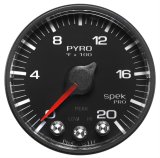 Autometer Spek-Pro Gauge Pyro. (Egt) 2 1/16in 2000f Stepper Motor W/Peak & Warn Blk/Blk thumbnail 1