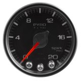 Autometer Spek-Pro Gauge Pyro. (Egt) 2 1/16in 2000f Stepper Motor W/Peak & Warn Blk/Blk thumbnail 2