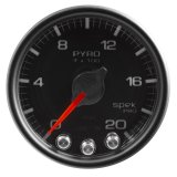 Autometer Spek-Pro Gauge Pyro. (Egt) 2 1/16in 2000f Stepper Motor W/Peak & Warn Blk/Blk thumbnail 5