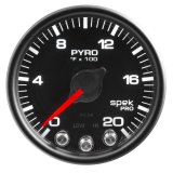 Autometer Spek-Pro Gauge Pyro. (Egt) 2 1/16in 2000f Stepper Motor W/Peak & Warn Blk/Blk thumbnail 6