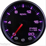 Autometer Spek-Pro Gauge Pyro. (Egt) 2 1/16in 2000f Stepper Motor W/Peak & Warn Blk/Smoke/Blk thumbnail 1