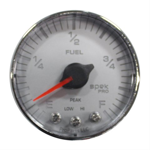 Autometer Spek-Pro Gauge Fuel Level 2 1/16in 0-270 Programmable Slvr/Chrm